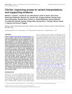 ClinVar: improving access to variant interpretations and supporting evidence