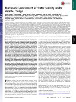 Multimodel assessment of water scarcity under climate change