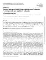 Drought, salt, and temperature stress-induced metabolic rearrangements and regulatory networks