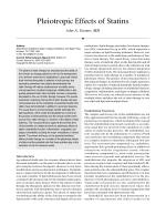 Pleiotropic Effects of Statins
