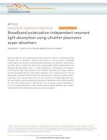 Broadband polarization-independent resonant light absorption using ultrathin plasmonic super absorbers