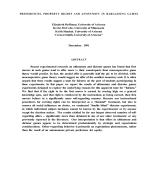 PREFERENCES, PROPERTY RIGHTS AND ANONYMITY IN BARGAINING GAMES