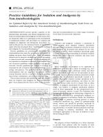 Practice Guidelines for Sedation and Analgesia by Non-Anesthesiologists