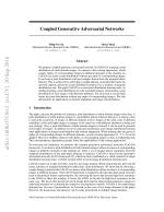 Coupled Generative Adversarial Networks