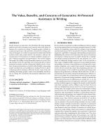 The Value, Benefits, and Concerns of Generative AI-Powered Assistance in Writing