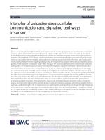 Interplay of oxidative stress, cellular communication and signaling pathways in cancer