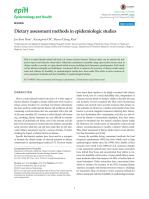 Dietary assessment methods in epidemiologic studies