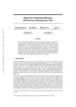 Improved Variational Inference with Inverse Autoregressive Flow