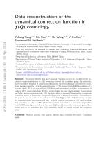 Data reconstruction of the dynamical connection function in f(Q) cosmology
