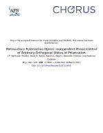 Metasurface Polarization Optics: Independent Phase Control of Arbitrary Orthogonal States of Polarization