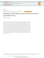 Graphene chiral liquid crystals and macroscopic assembled fibres