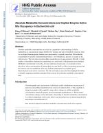 Absolute Metabolite Concentrations and Implied Enzyme Active Site Occupancy in Escherichia coli