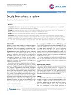 Sepsis biomarkers: a review