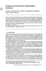 Testing Unconstrained Optimization Software