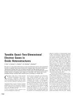 Tunable Quasi–Two-Dimensional Electron Gases in Oxide Heterostructures
