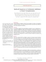 Reduced Exposure to Calcineurin Inhibitors in Renal Transplantation