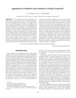 Application of Prebiotics and Probiotics in Poultry Production