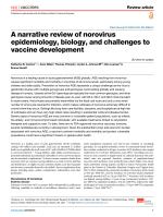 A narrative review of norovirus epidemiology, biology, and challenges to vaccine development