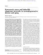 Proteotoxic stress and inducible chaperone networks in neurodegenerative disease and aging