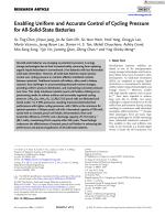 Enabling Uniform and Accurate Control of Cycling Pressure for All-Solid-State Batteries