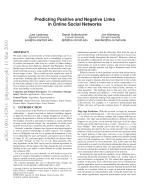 Predicting Positive and Negative Links in Online Social Networks