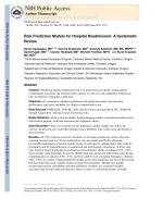 Risk Prediction Models for Hospital Readmission: A Systematic Review