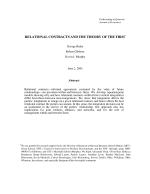 RELATIONAL CONTRACTS AND THE THEORY OF THE FIRM