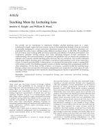 Teaching More by Lecturing Less