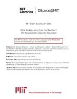 What Do We Learn from the Weather? The New Climate-Economy Literature