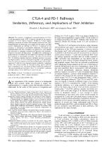 CTLA-4 and PD-1 Pathways: Similarities, Differences, and Implications of Their Inhibition
