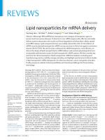 Lipid nanoparticles for mRNA delivery