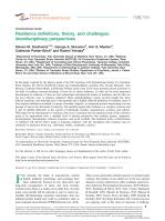 Resilience definitions, theory, and challenges: interdisciplinary perspectives