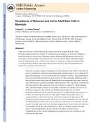 Coexistence of Quiescent and Active Adult Stem Cells in Mammals