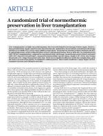 A randomized trial of normothermic preservation in liver transplantation