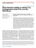 Photo-thermal coupling to enhance CO₂ hydrogenation toward CH₄ over Ru/MnO/Mn₃O₄