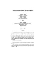 Measuring the Social Return to R&D