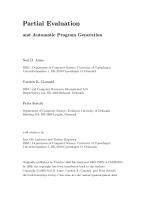 Partial Evaluation and Automatic Program Generation