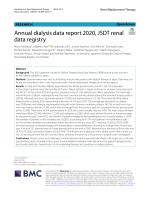 Annual dialysis data report 2020, JSDT renal data registry