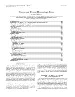 Dengue and Dengue Hemorrhagic Fever
