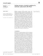 Solving structures of protein complexes by molecular replacement with Phaser