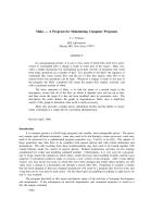 Make — A Program for Maintaining Computer Programs
