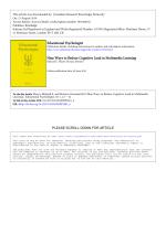Nine Ways to Reduce Cognitive Load in Multimedia Learning