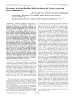 Myostatin Inhibits Myoblast Differentiation by Down-regulating MyoD Expression