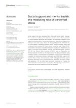 Social support and mental health: the mediating role of perceived stress