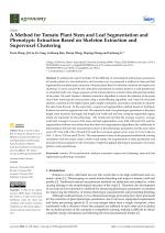 A Method for Tomato Plant Stem and Leaf Segmentation and Phenotypic Extraction Based on Skeleton Extraction and Supervoxel Clustering