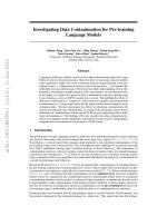 Investigating Data Contamination for Pre-training Language Models