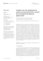 Insights into the glioblastoma tumor microenvironment: current and emerging therapeutic approaches