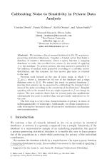 Calibrating Noise to Sensitivity in Private Data Analysis