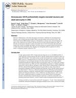 Intravascular AAV9 preferentially targets neonatal-neurons and adult-astrocytes in CNS