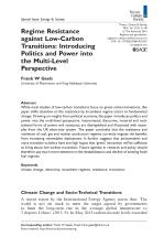 Regime Resistance against Low-Carbon Transitions: Introducing Politics and Power into the Multi-Level Perspective